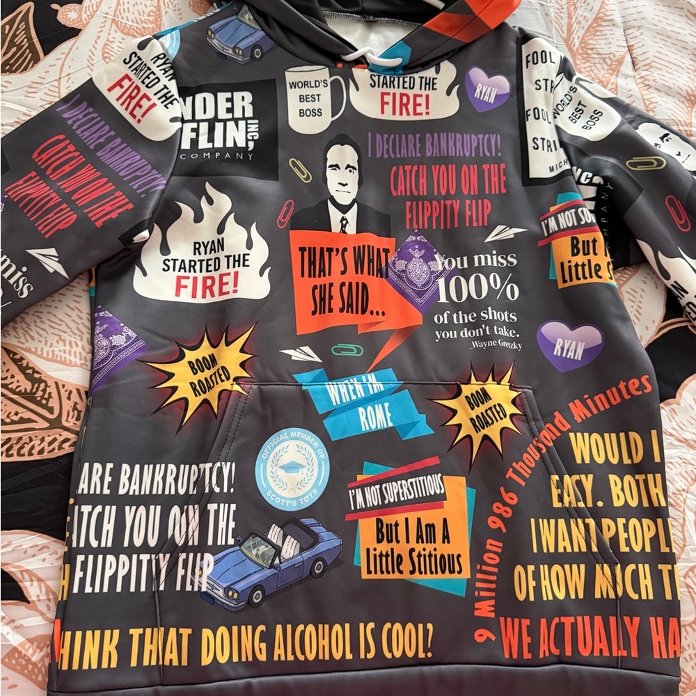 New- never worn The Office Graphic Hoodie famous show quotes